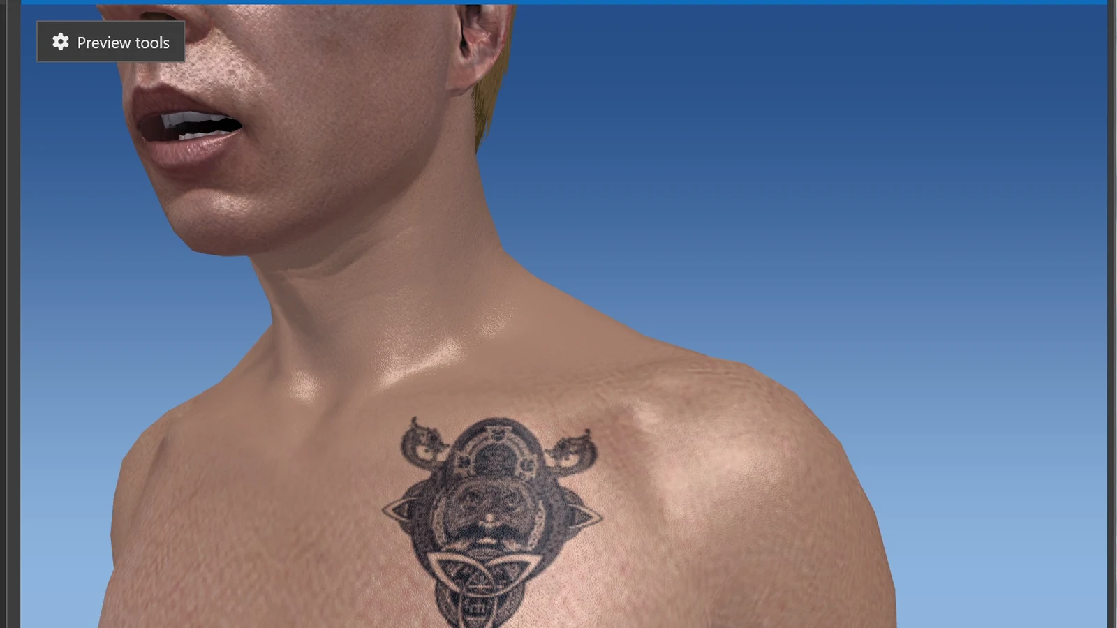Penempatan tato 3D