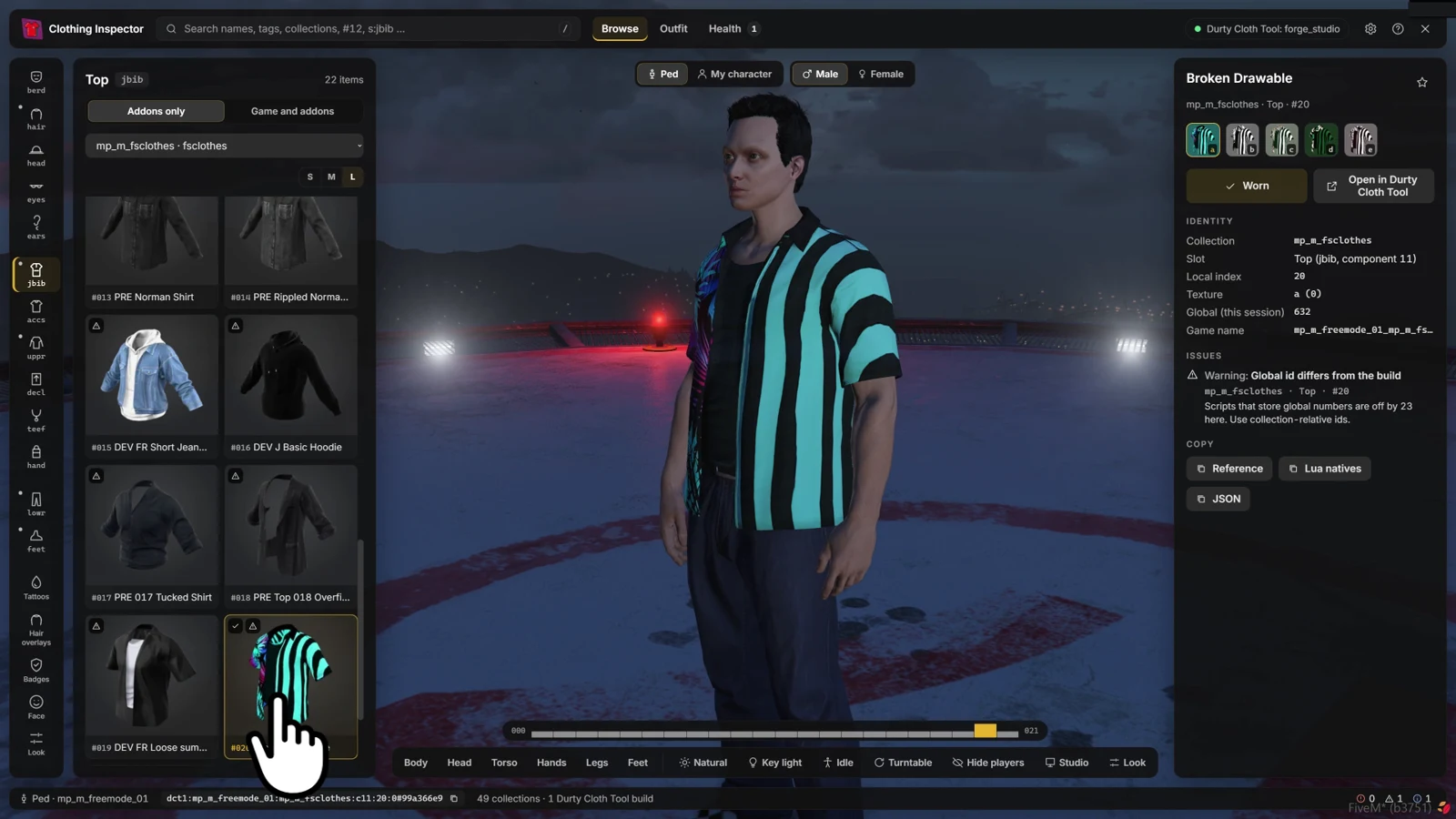 Clothing Inspector in gioco
