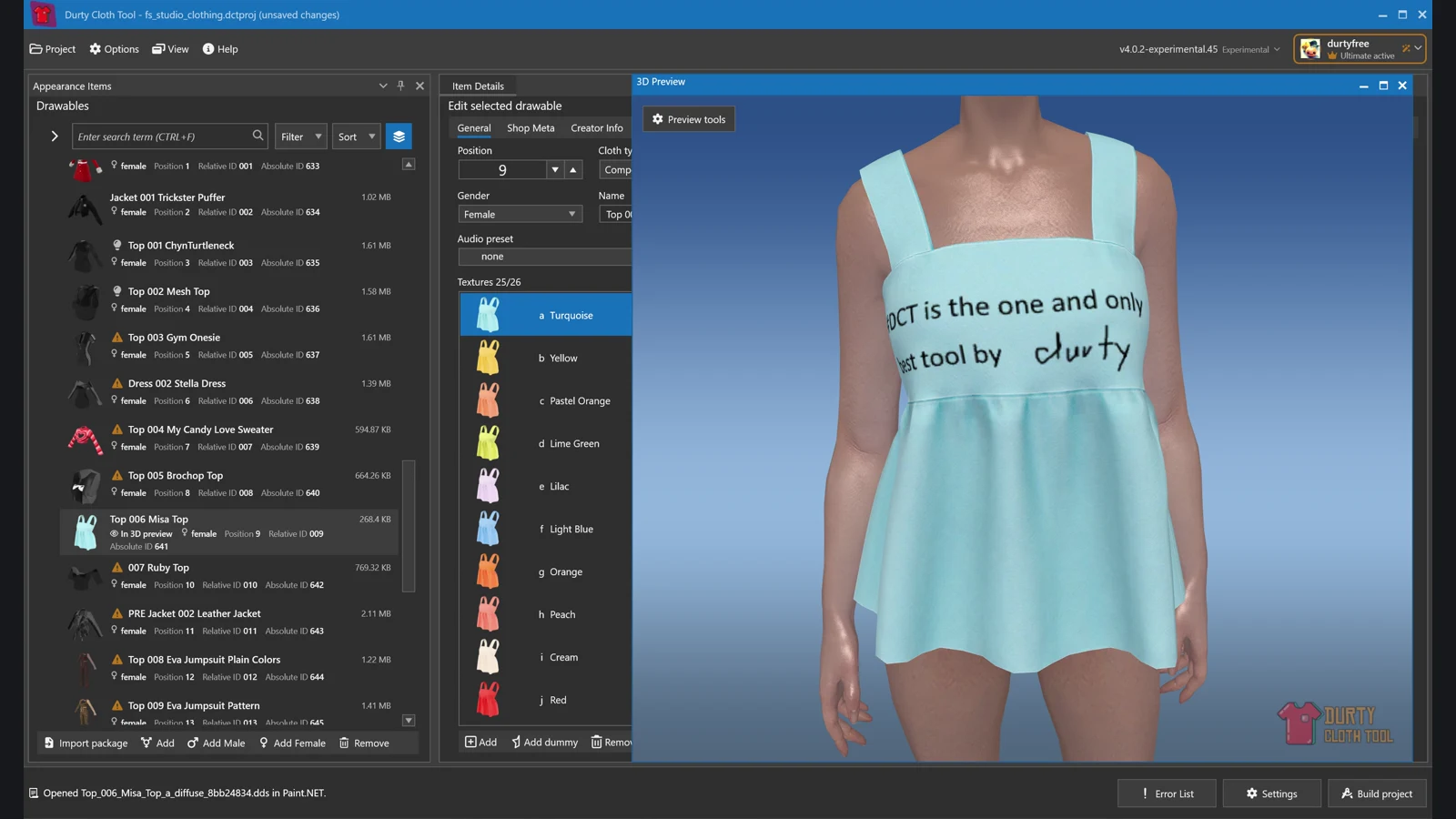 Live Texture Editing