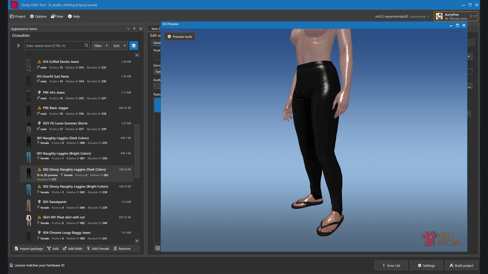Clothing materials